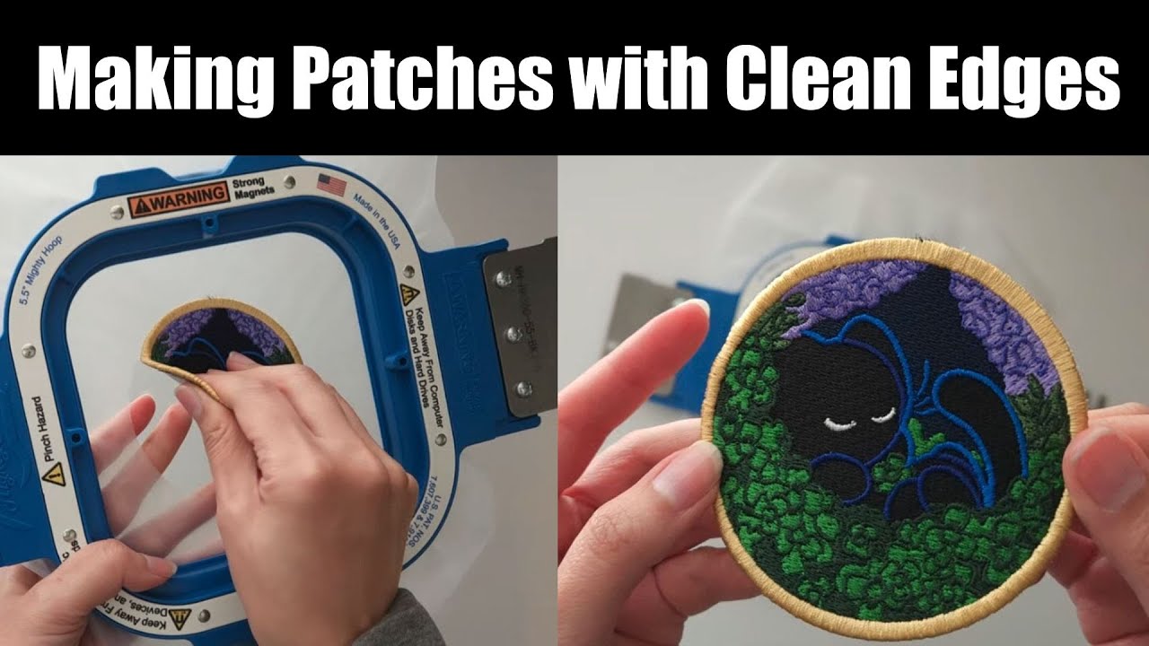 how to make patches on an embroidery machine