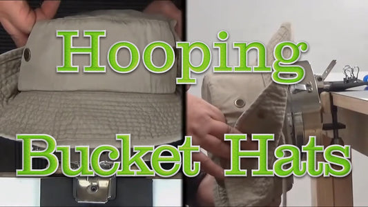 how to hoop bucket hats for embroidery