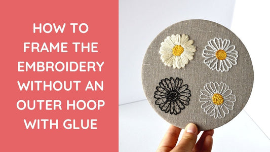 how to display embroidery without a hoop