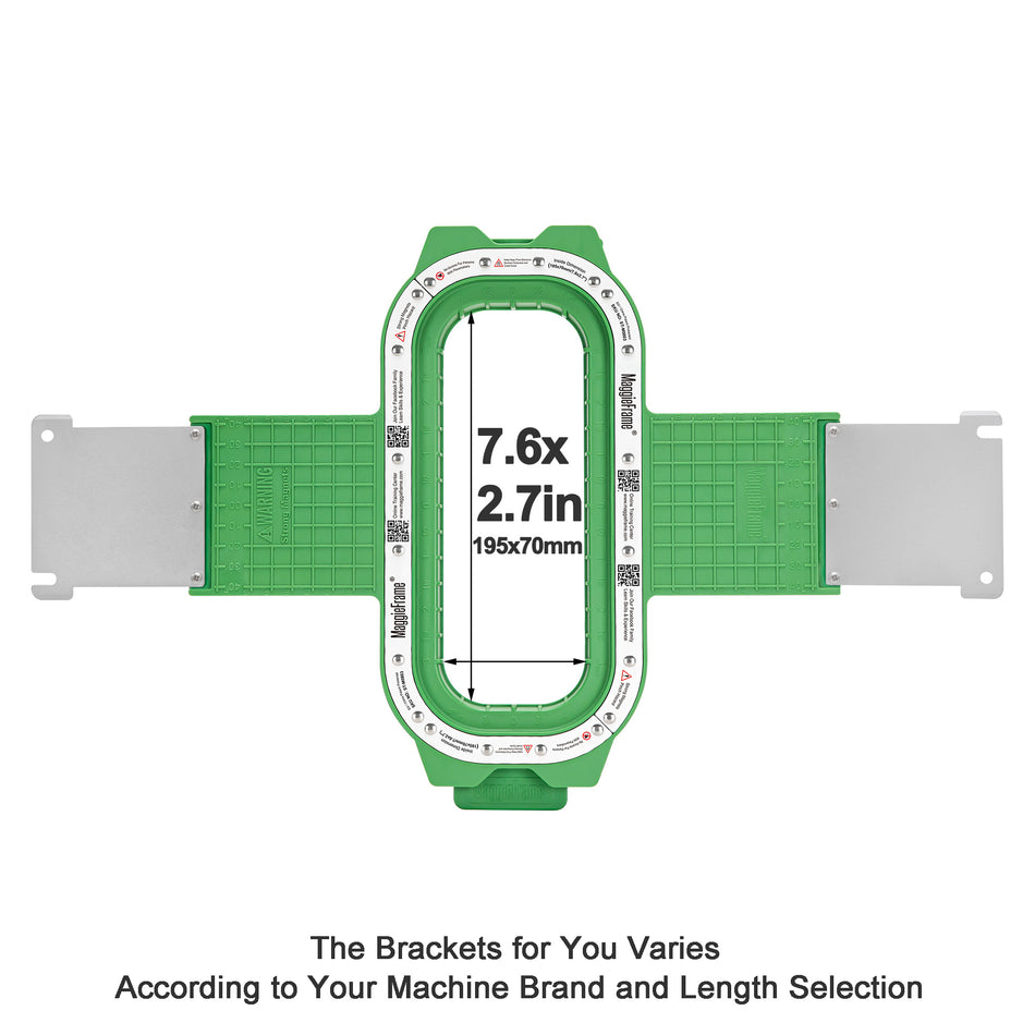 MaggieFrame Magnetic Hoop 195x70mm | 7.6"x 2.7" for Baby Lock