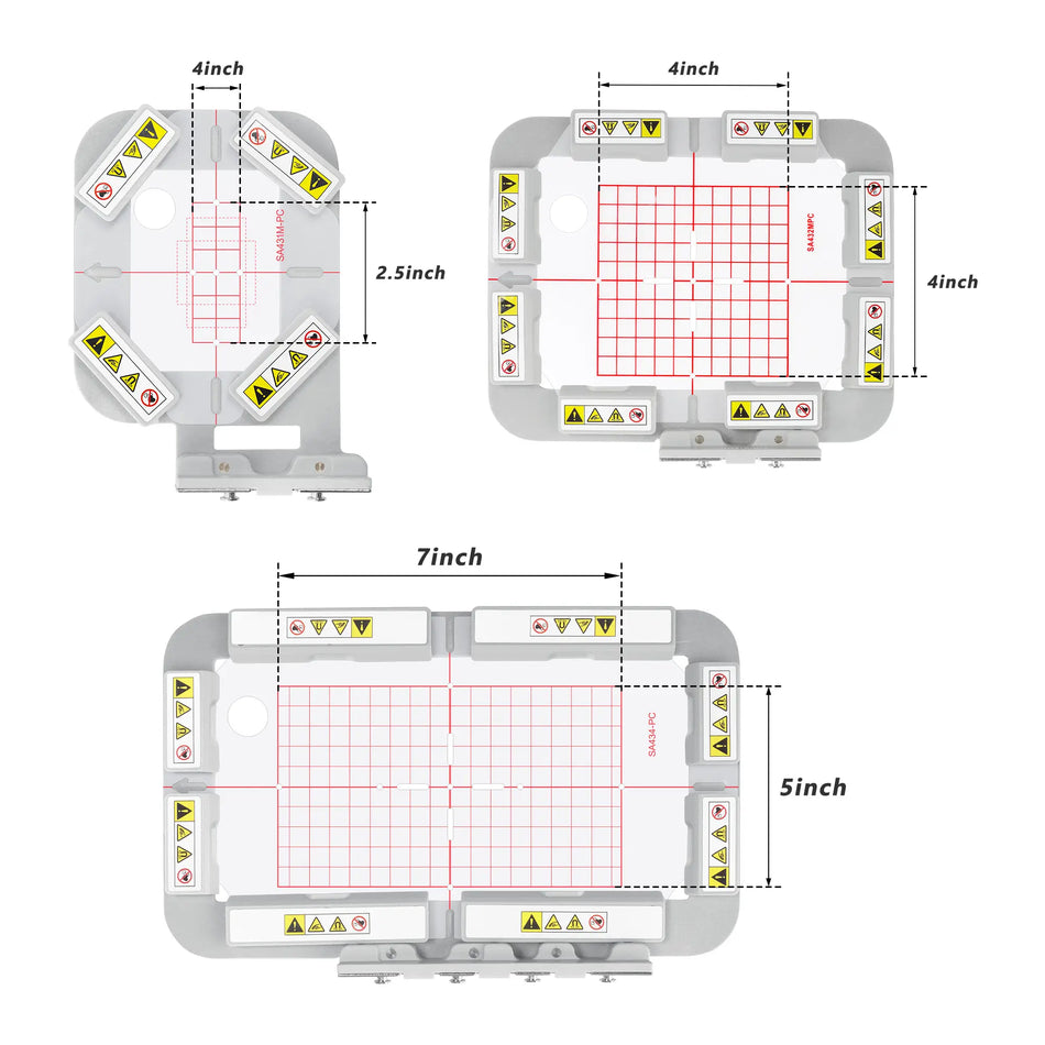 Magnetic Hoop Set (Long-bar Magnets) for Brother SE600 PE550D SE700 PE535 SE400 PE525 PE540D PE500 SE625 SE425 Innovis, Metal Magnet Embroidery Machine Sash Frames