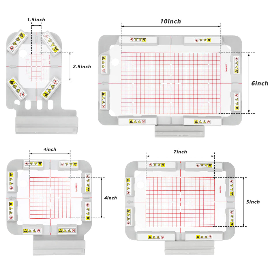 Magnetic Hoop Set (Long-bar Magnets) for Brother Innov-ís, BP, Essence, Metal Magnet Embroidery Machine Sash Frames