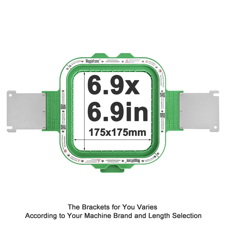 MaggieFrame Magnetic Hoop 175x175mm | 6.9" for Brother PRS100 VR