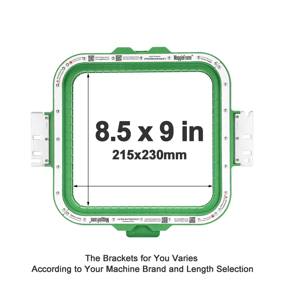 MaggieFrame Magnetic Hoop 215x230mm |  8.5"x9" for SWF