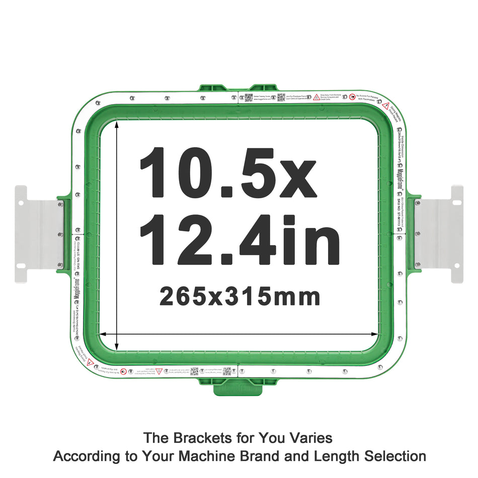 MaggieFrame Magnetic Hoop 265x315mm | 10.5"x12.4" for Barudan QS