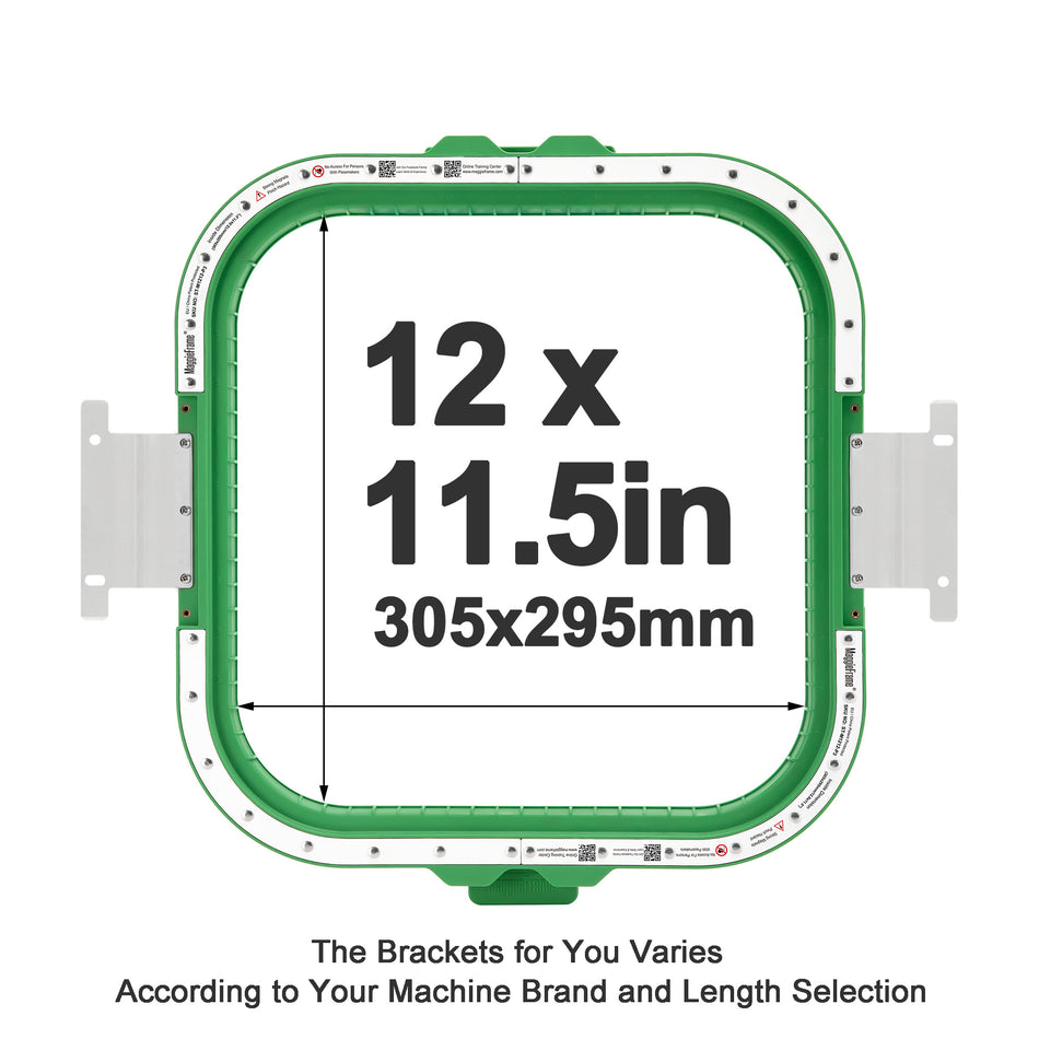 MaggieFrame Magnetic Hoop 305x295mm | 12"x11.5" for Barudan QS