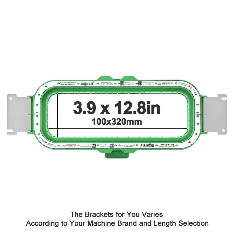 MaggieFrame Magnetic Hoop 100x320mm | 3.9"x12.8" for Brother PR600 PR1000E PR1000 PR655