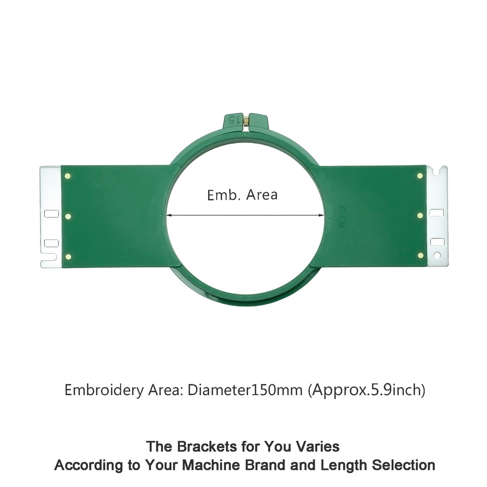 MaggieFrame Tubular Embroidery Hoop 150mm | 5.9" Round for Melco