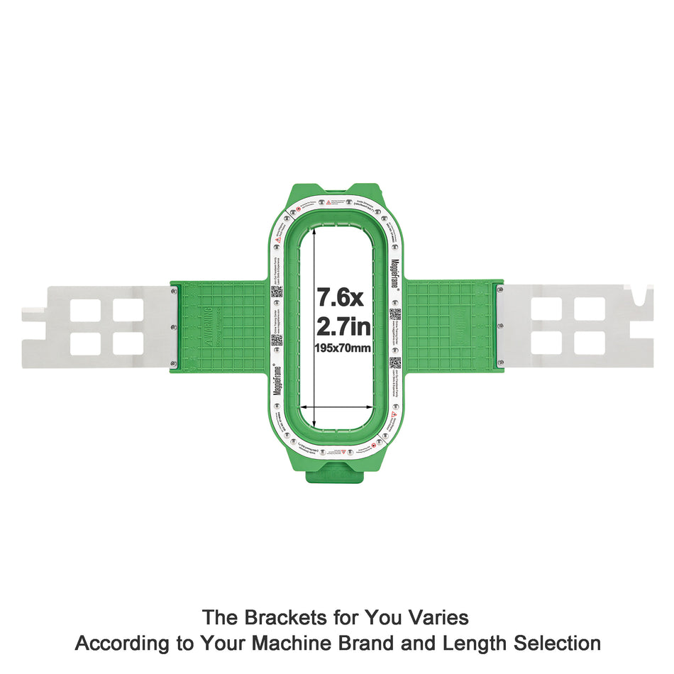 MaggieFrame Magnetic Hoop 195x70mm | 7.6"x2.7" for Barudan EFP