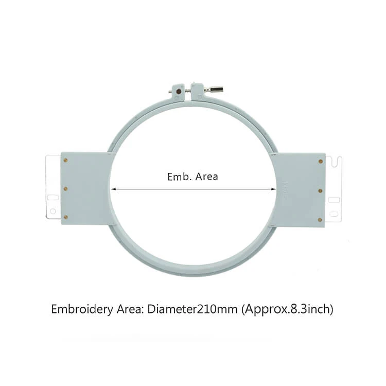 MaggieFrame Tubular Embroidery Hoop 210mm | 8.3" Round for Tajima