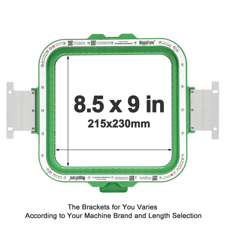 MaggieFrame Magnetic Hoop 215x230mm | 8.5"x9" for Barudan QS