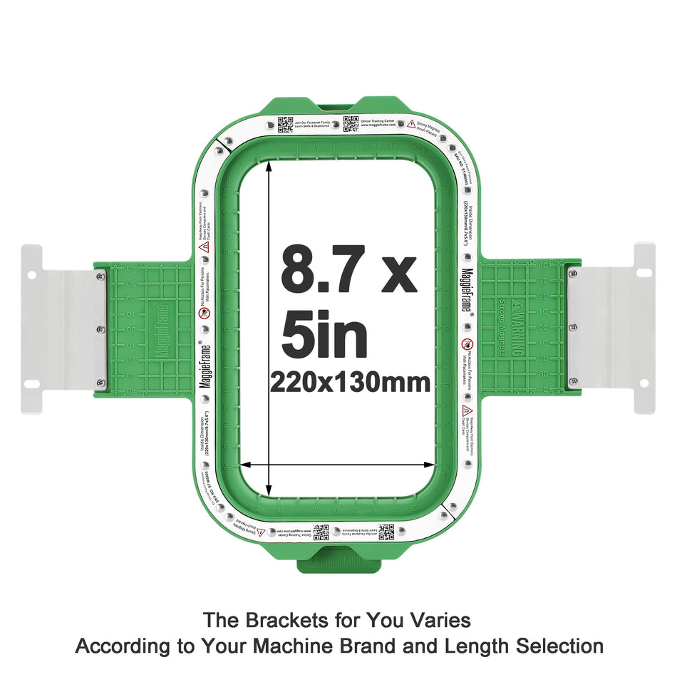MaggieFrame Magnetic Hoop 220x130mm | 8.7"x5" for Barudan QS