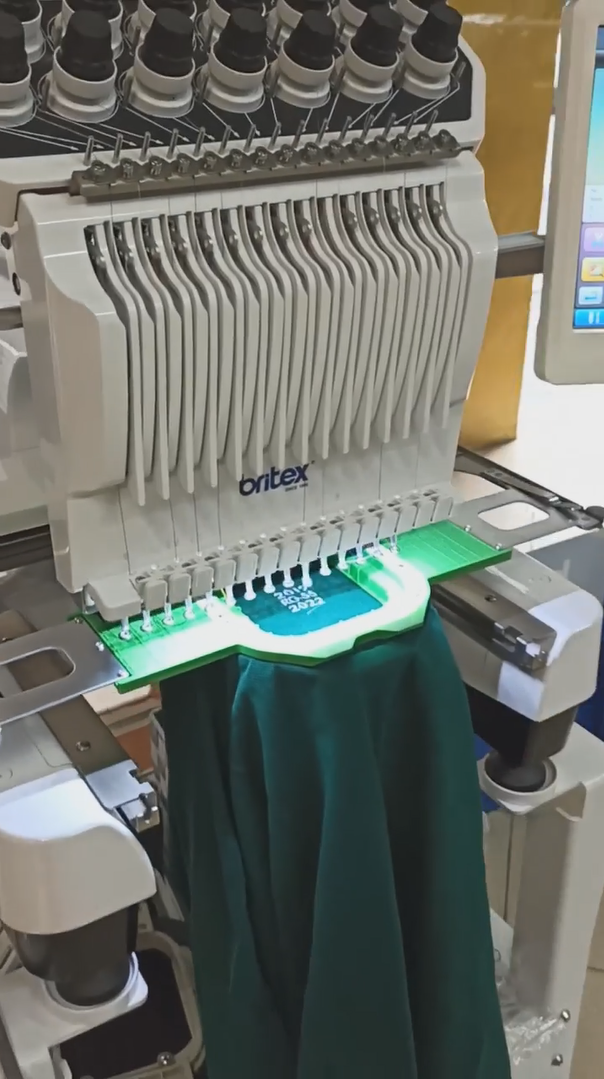 placement of embroidery on left chest