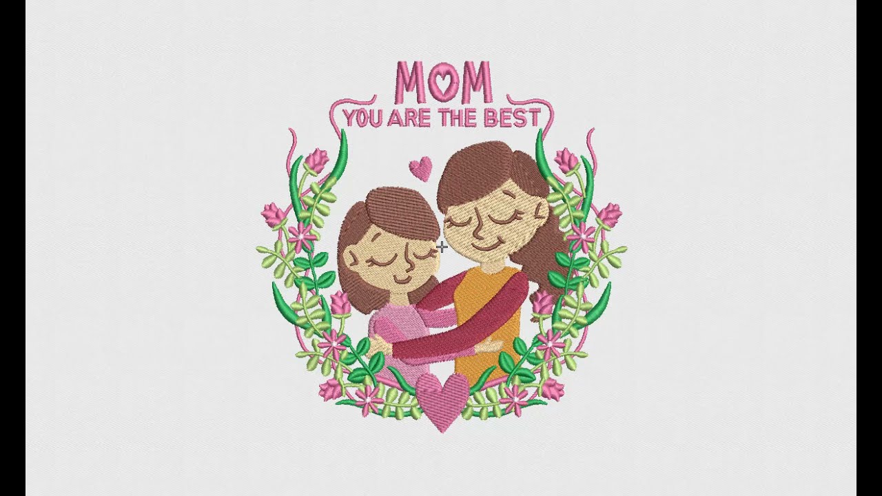 free embroidery design for daughter from mom