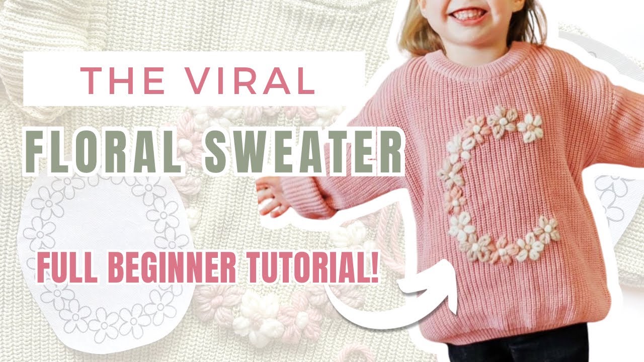 embroidered initial sweater