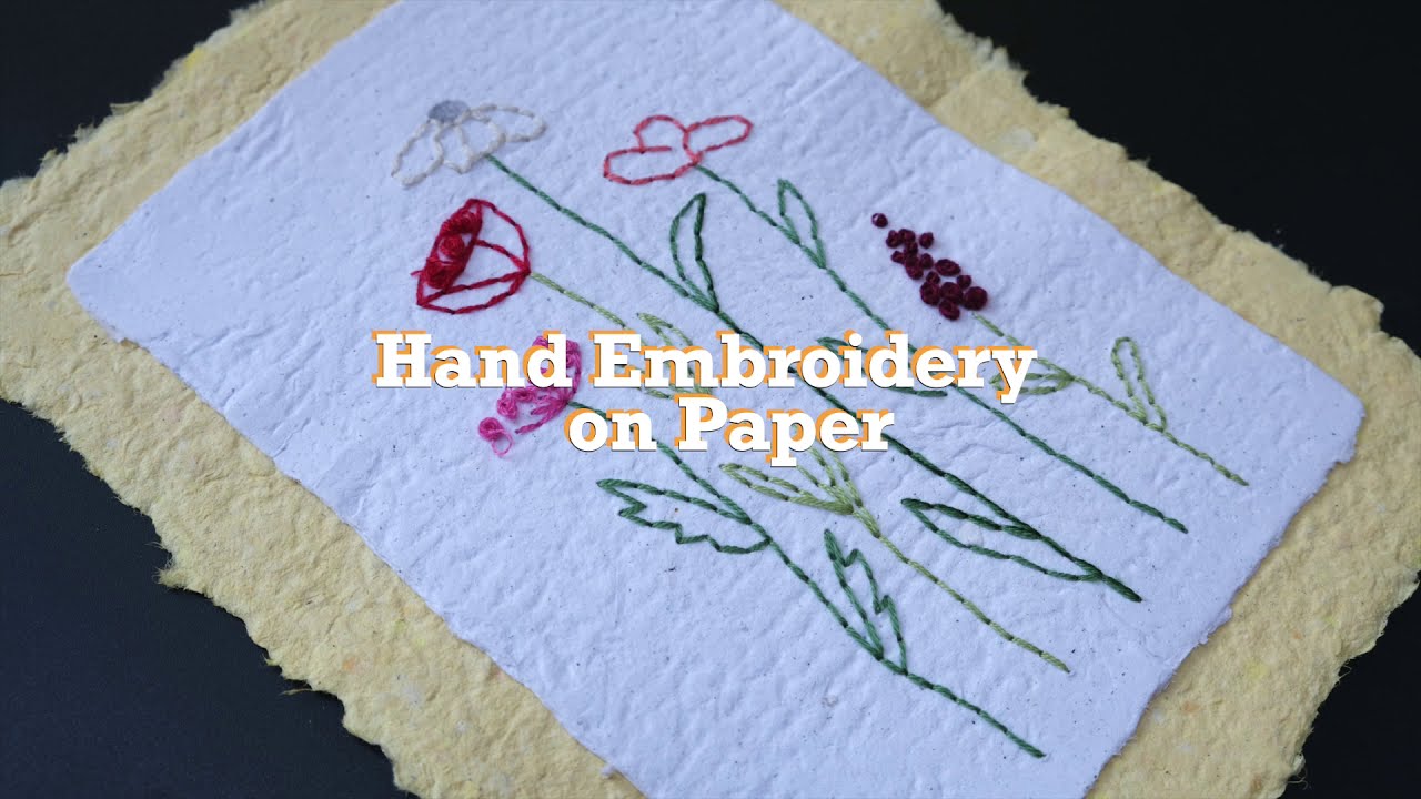 embroidery on paper