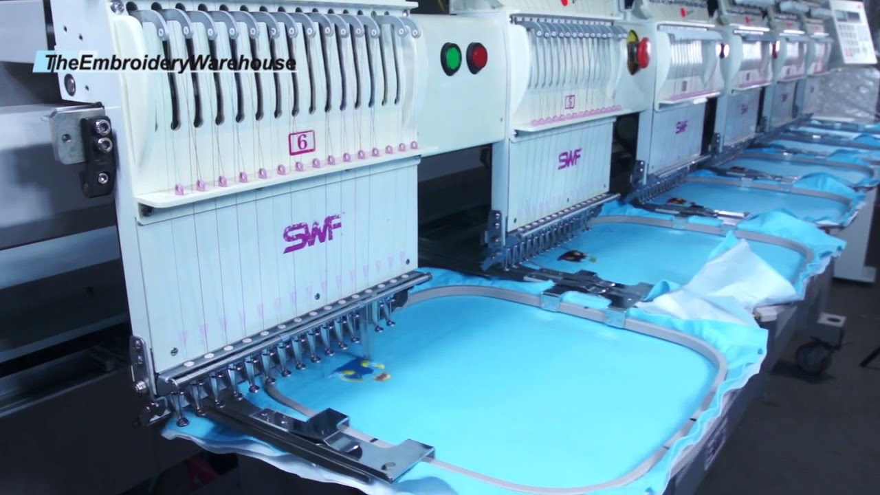 swf 6 head embroidery machine for sale