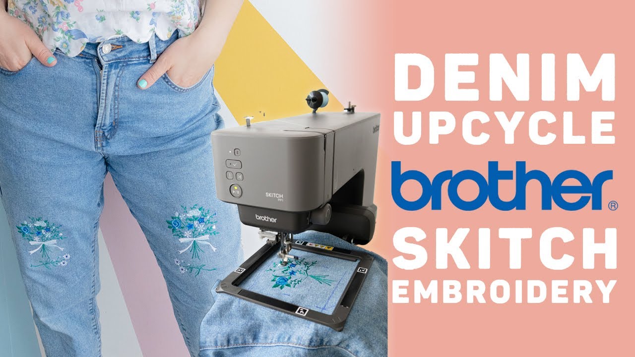 denim fabric with embroidery