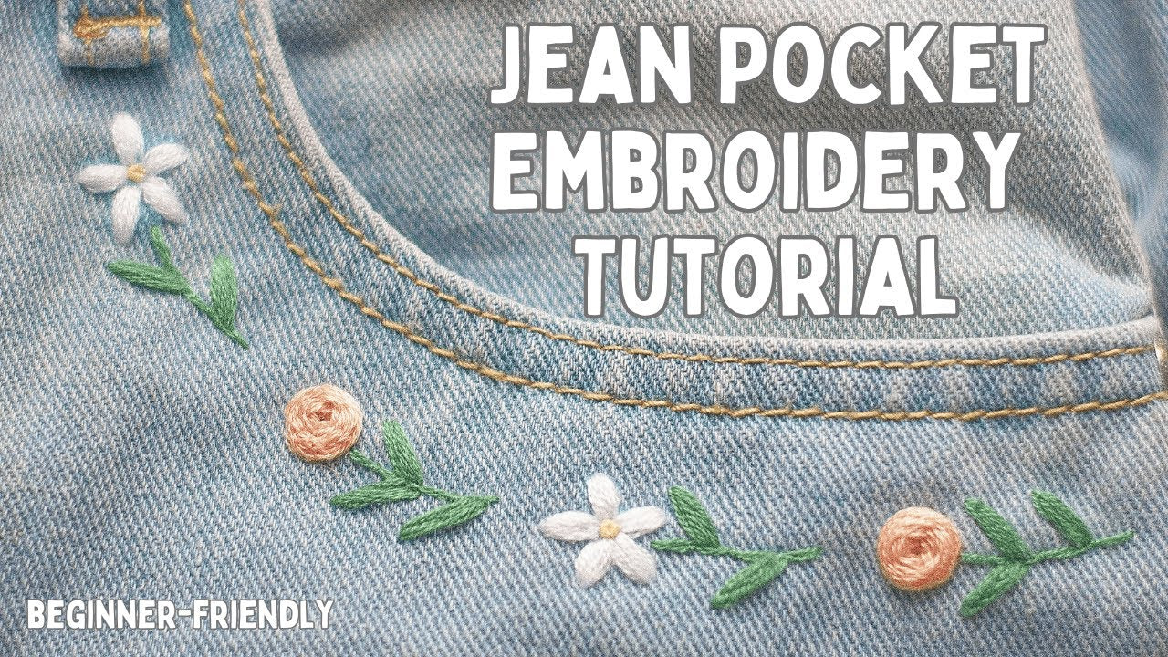 embroidery on jeans diy