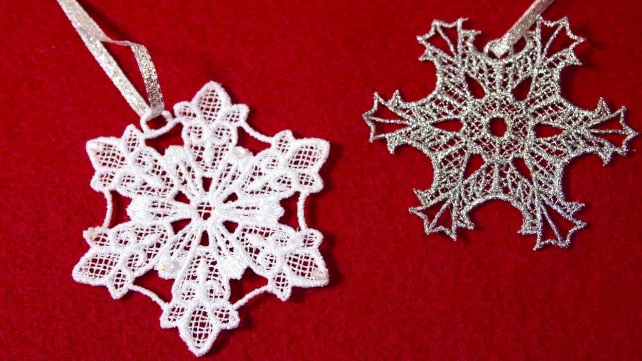 machine embroidery snowflakes