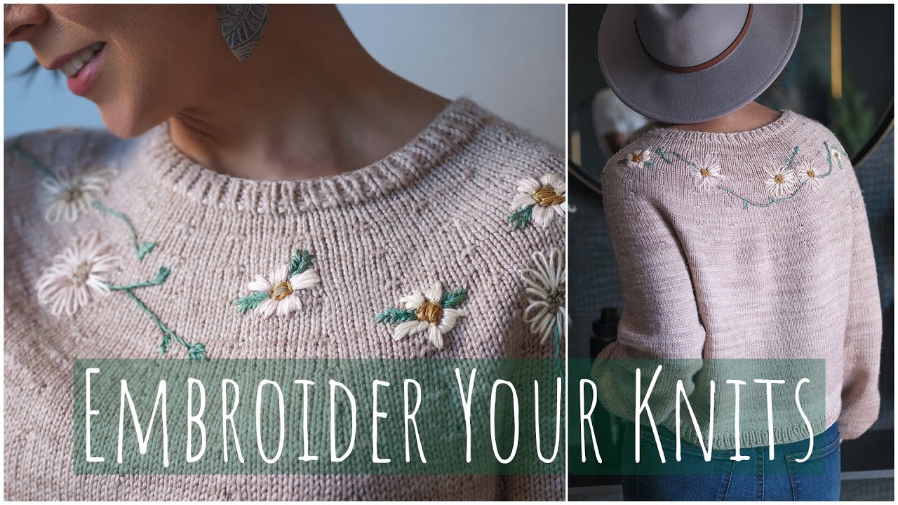 embroidery on knitting