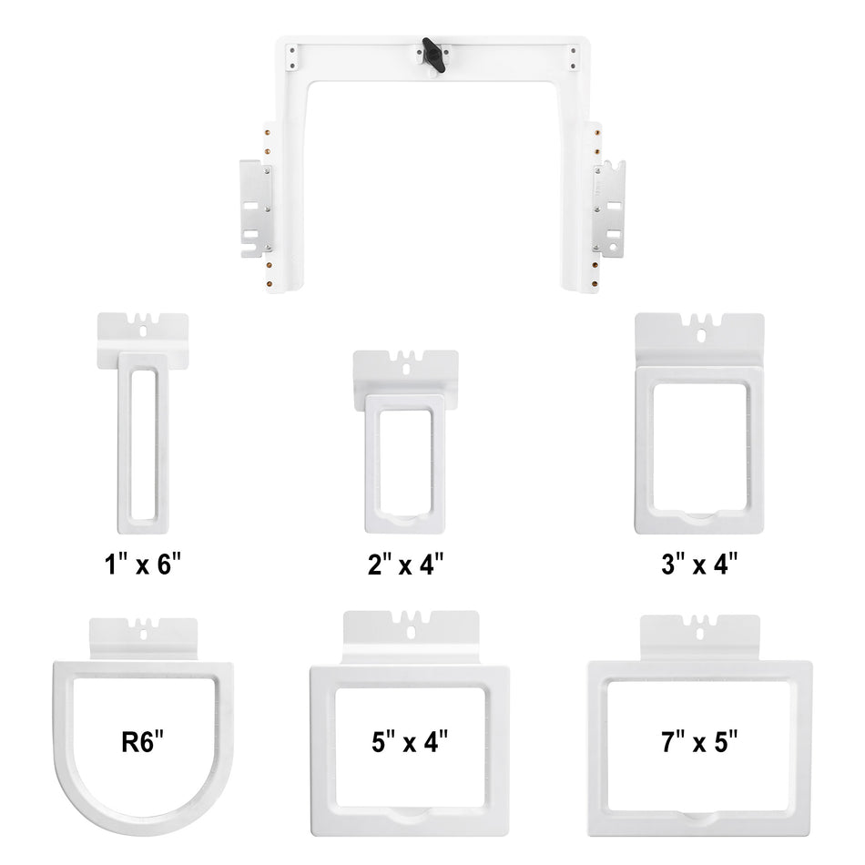6in1 Magnetic Embroidery Hoop for Tajima Embroidery Machine | Hoop Set for Caps, Pockets, Sleeves, and Socks