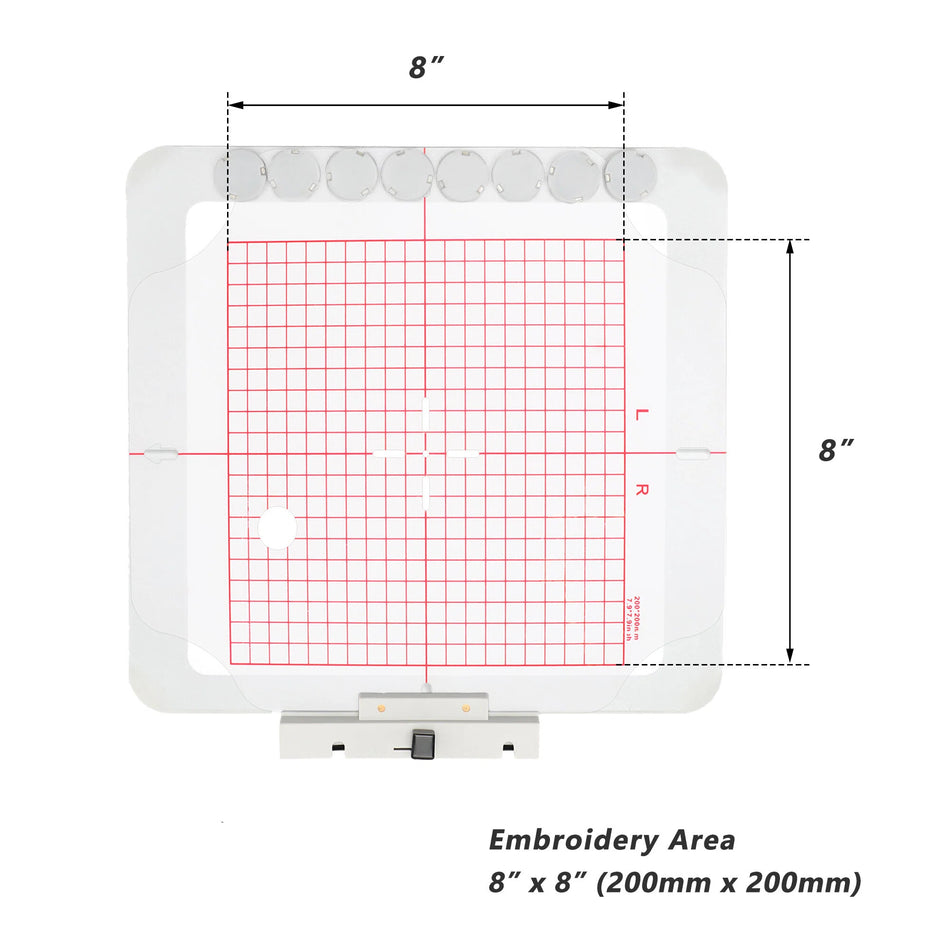 Magnetic hoop |bar & round magnets| Metal Embroidery Sash Frame for Poolin EOC06 Embroidery Machine