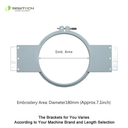 MaggieFrame Tubular Embroidery Hoop 180mm | 7.1" Round for ZSK