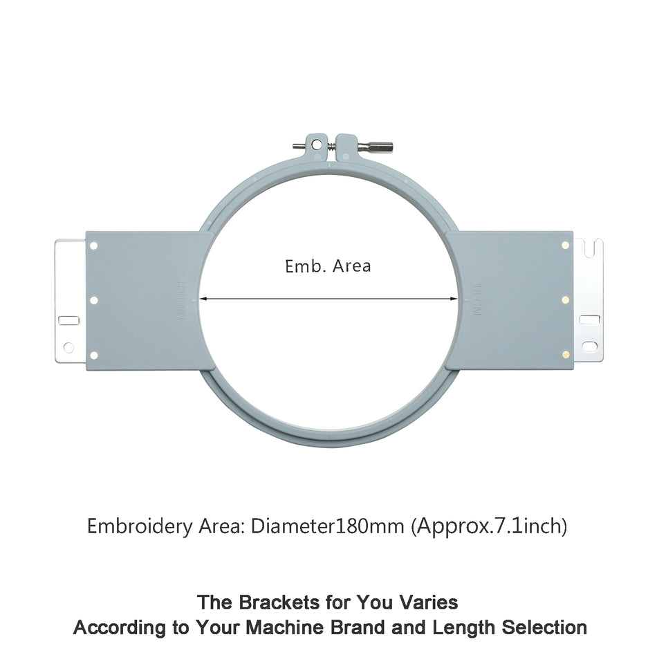 MaggieFrame Tubular Embroidery Hoop 180mm | 7.1" Round for Ricoma