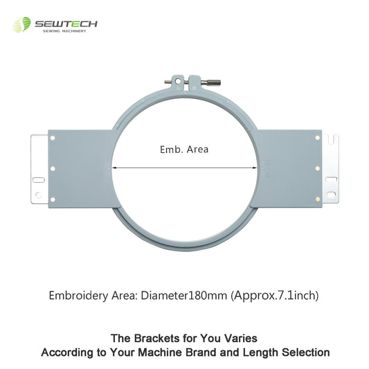 MaggieFrame Tubular Embroidery Hoop 180mm | 7.1" Round for SWF
