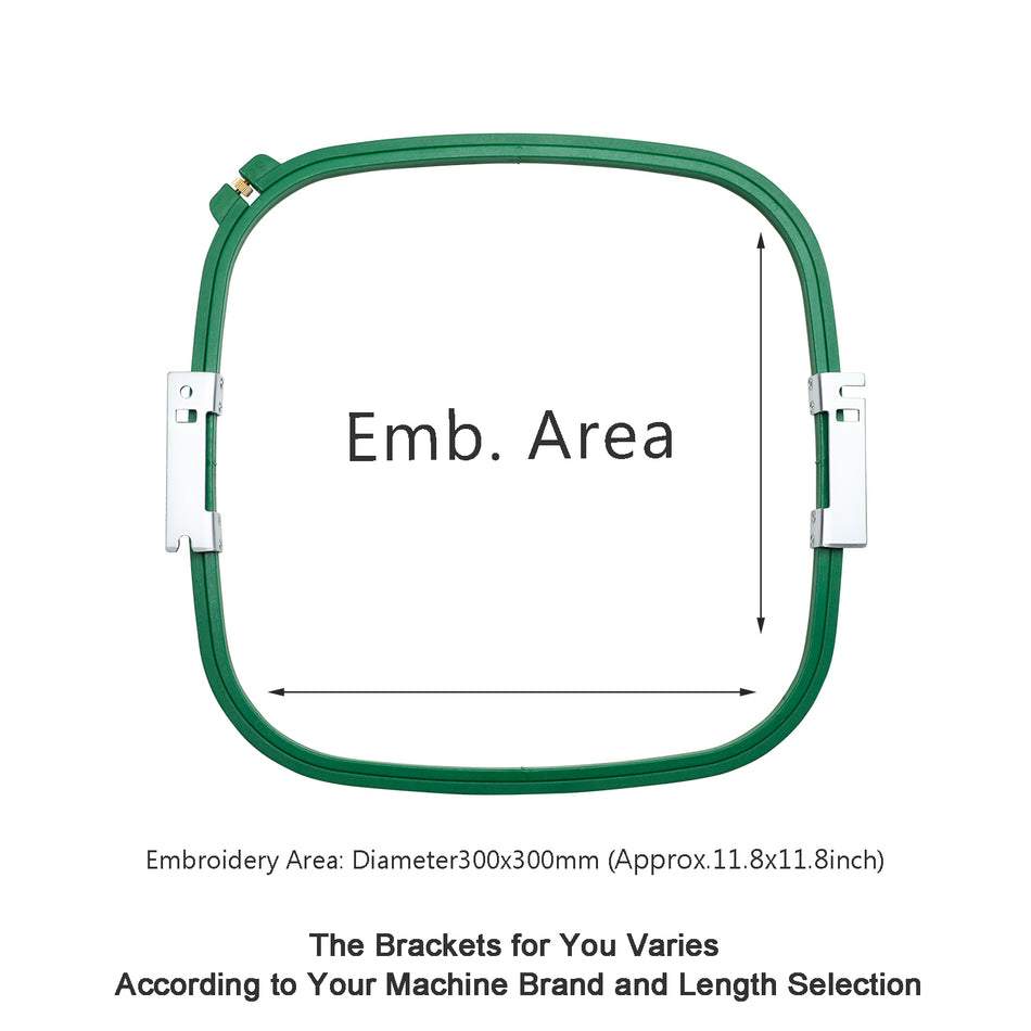 MaggieFrame Tubular Embroidery Hoop 300mm | 11.8" Square for Ricoma