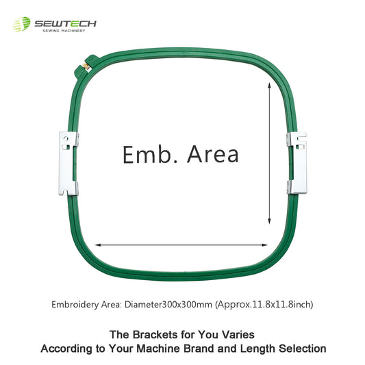 MaggieFrame Tubular Embroidery Hoop 300mm | 11.8" Square for ZSK