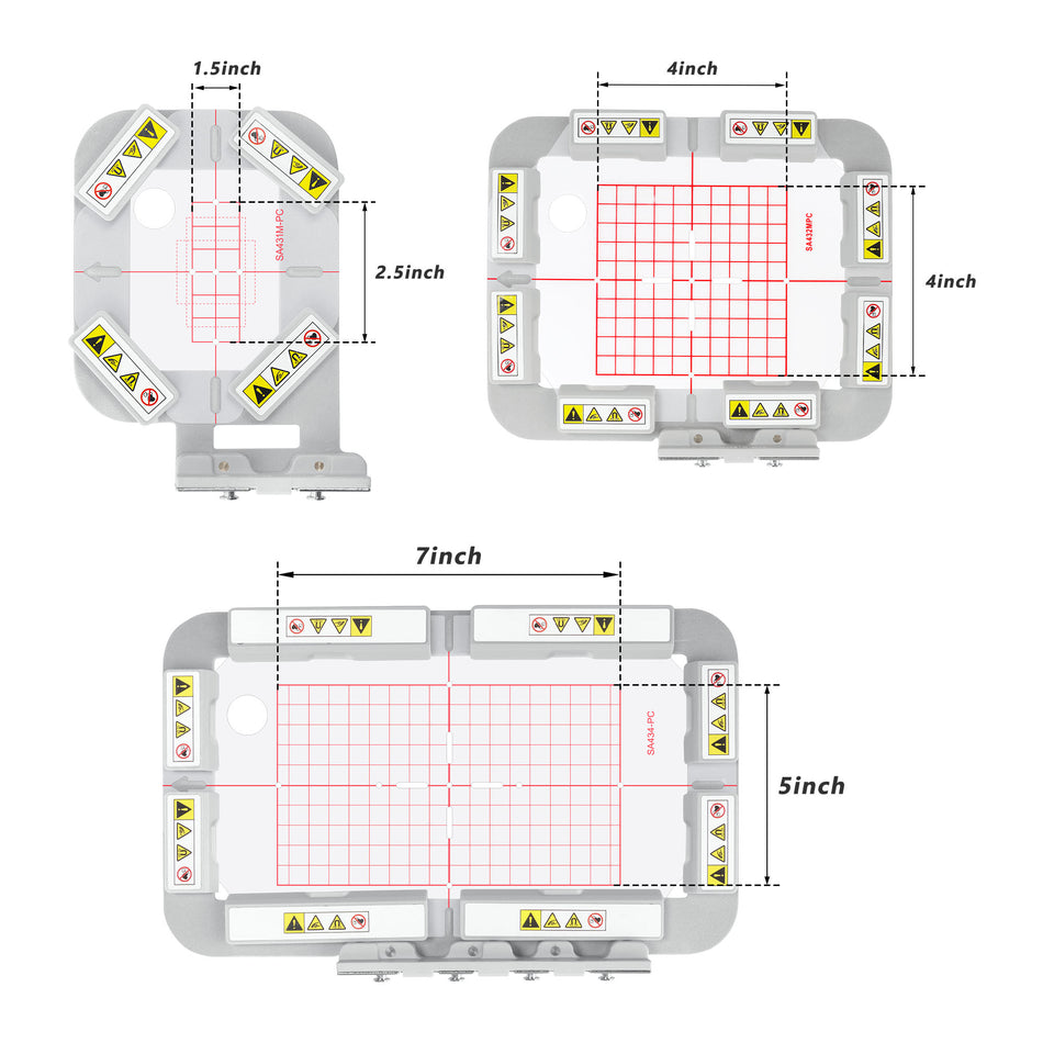 Magnetic Hoop Set for Babylock Aurora, Sofia, Sofia 2, Verve | Metal Magnet Embroidery Machine Sash Frames