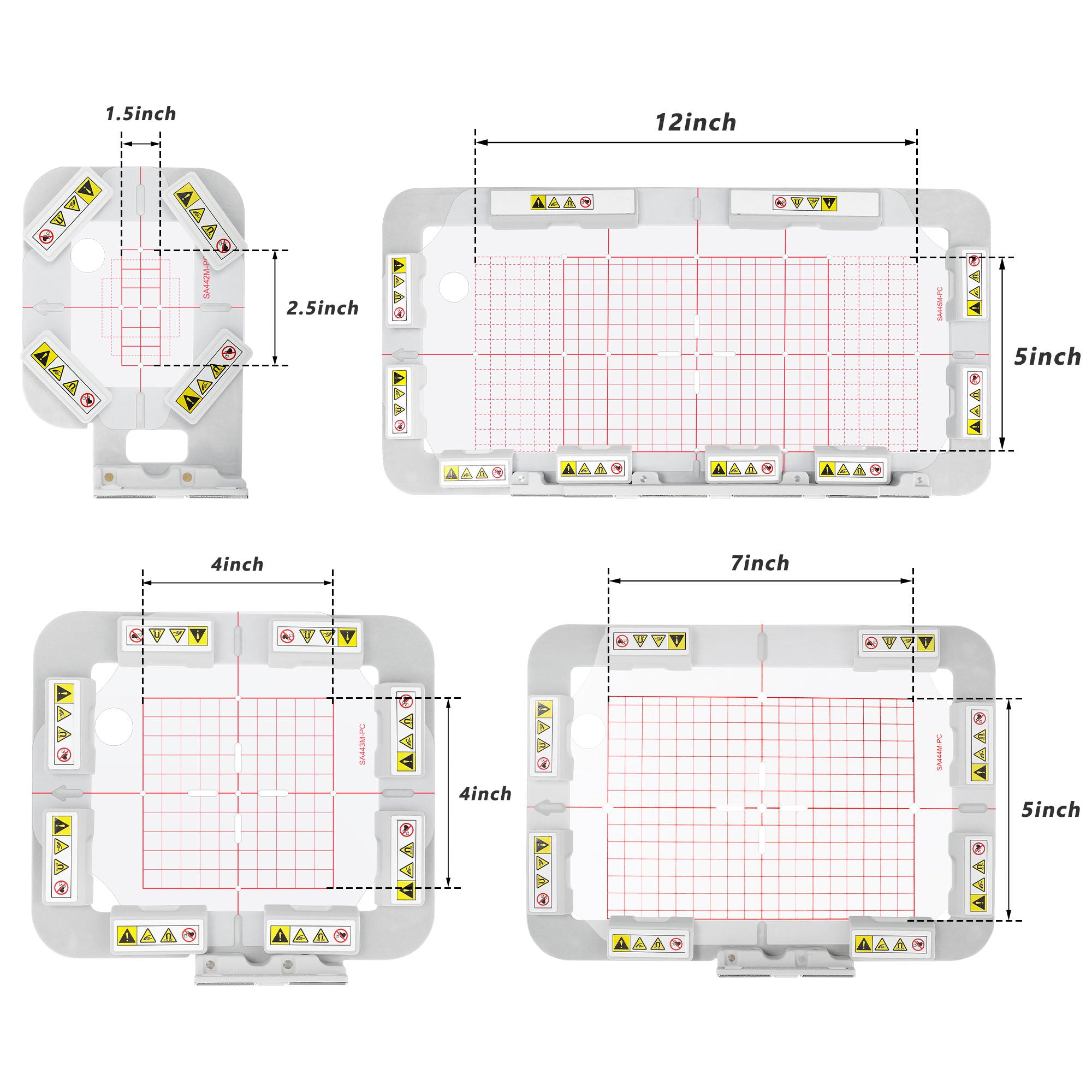 Magnetic hoop set for BabyLock Accord, Ellure (BLR), Ellure Plus (BLR2) - metal magnetic embroidery machine sash frames