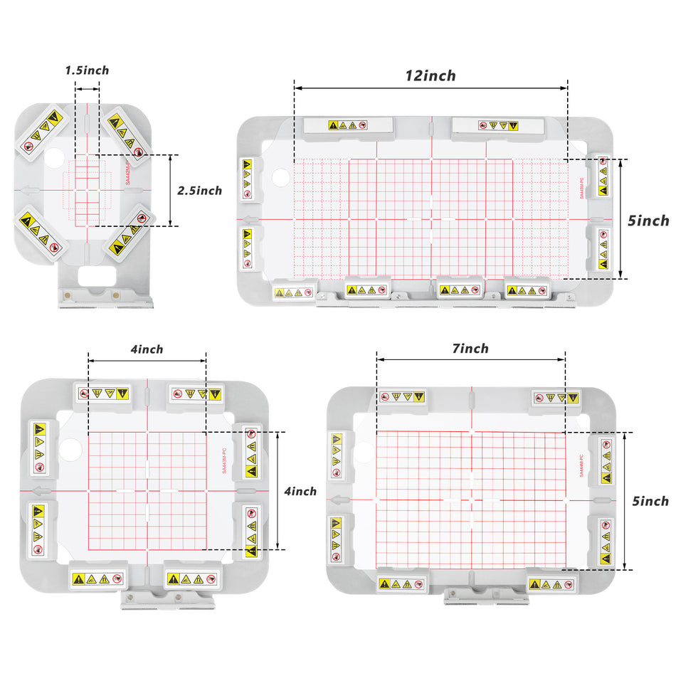 Magnetic hoop set for BabyLock Accord, Ellure (BLR), Ellure Plus (BLR2) - metal magnetic embroidery machine sash frames