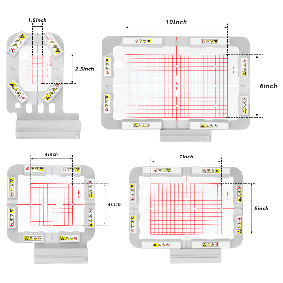 Magnetic hoop sash frame set (metal, embroidery) for Babylock Accord, Aerial, Altair, Arial, Aventura, Destiny 2, Flourish, Flourish 2, Flare, Solaris, etc.