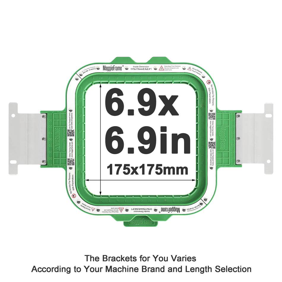 MaggieFrame Magnetic Hoop 175x175mm | 6.9" for Barudan QS