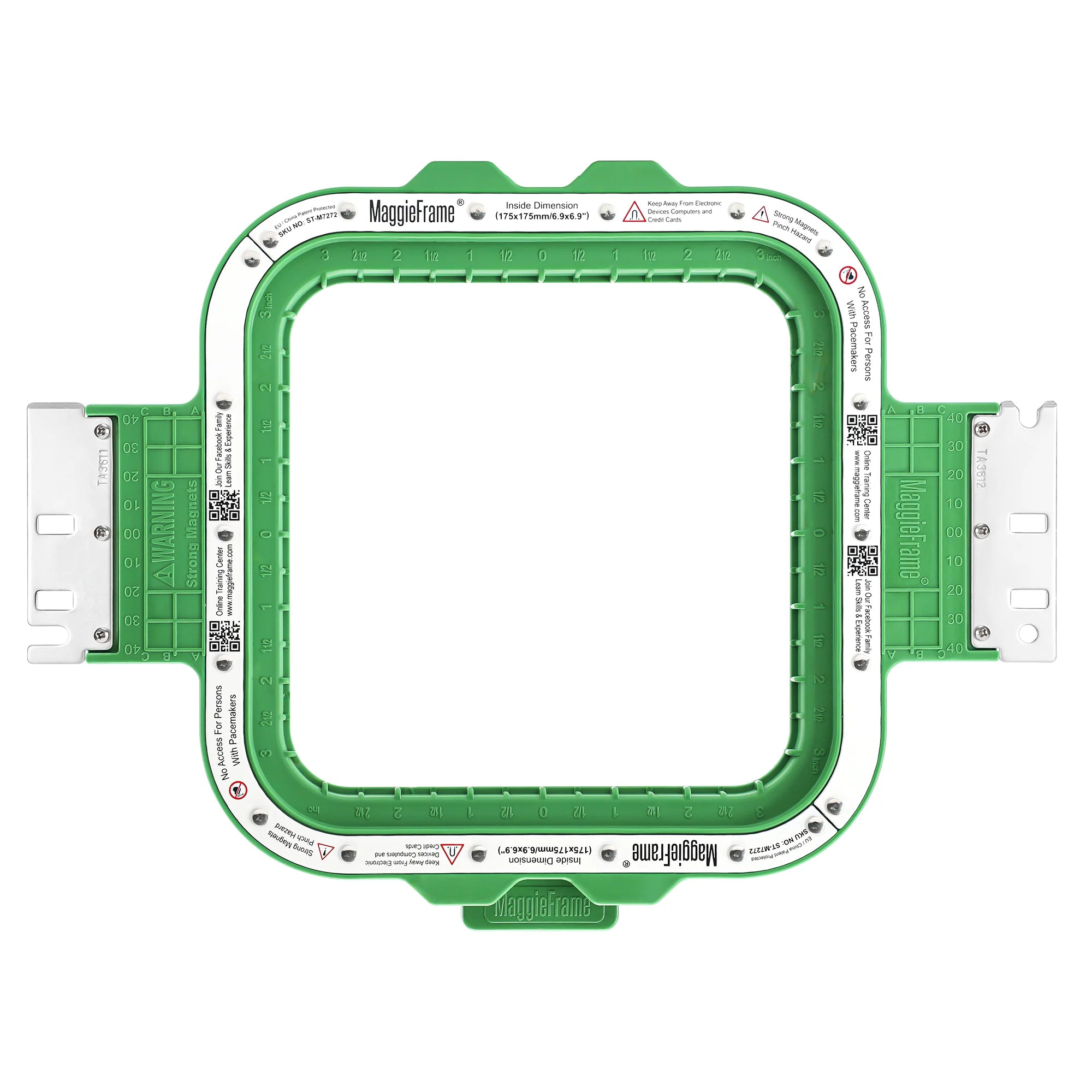 MaggieFrame Magnetic Hoop 175x175mm | 6.9" for Ricoma EM1010