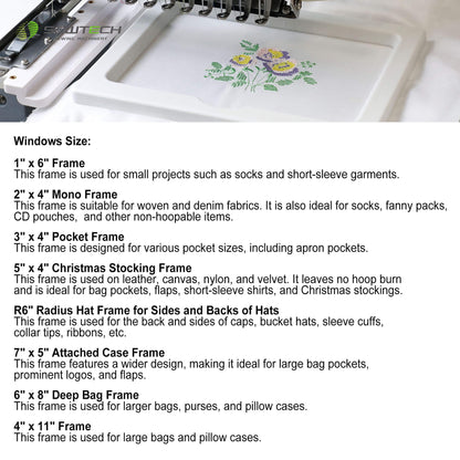 MaggieFrame 8in1 Magnetic Embroidery Frame | For Husqvarna Viking MN1000