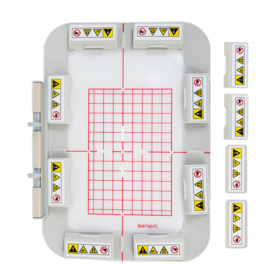 BN871MK 3.9" x 5.1" Magnetic Embroidery Hoop for Bernina 790 PRO, 770 QE PLUS, 880 PLUS, 590 & 990 – 8 Bar Magnets