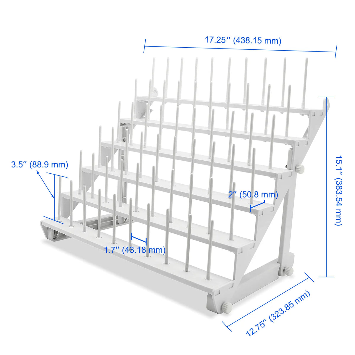Adjustable Thread Stand MaggieFrame 60-Spool Thread Stand with Adjustable Legs | Universal ...