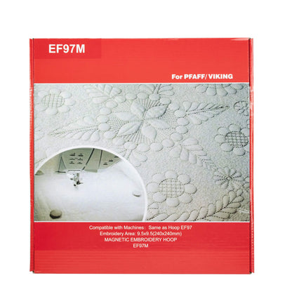 Magnetic Hoop for Brother Innov-ís NV, NQ, VE, VM, etc. Metal Magnet Embroidery Machine Sash Frame (9.5x9.5"-EF97M)
