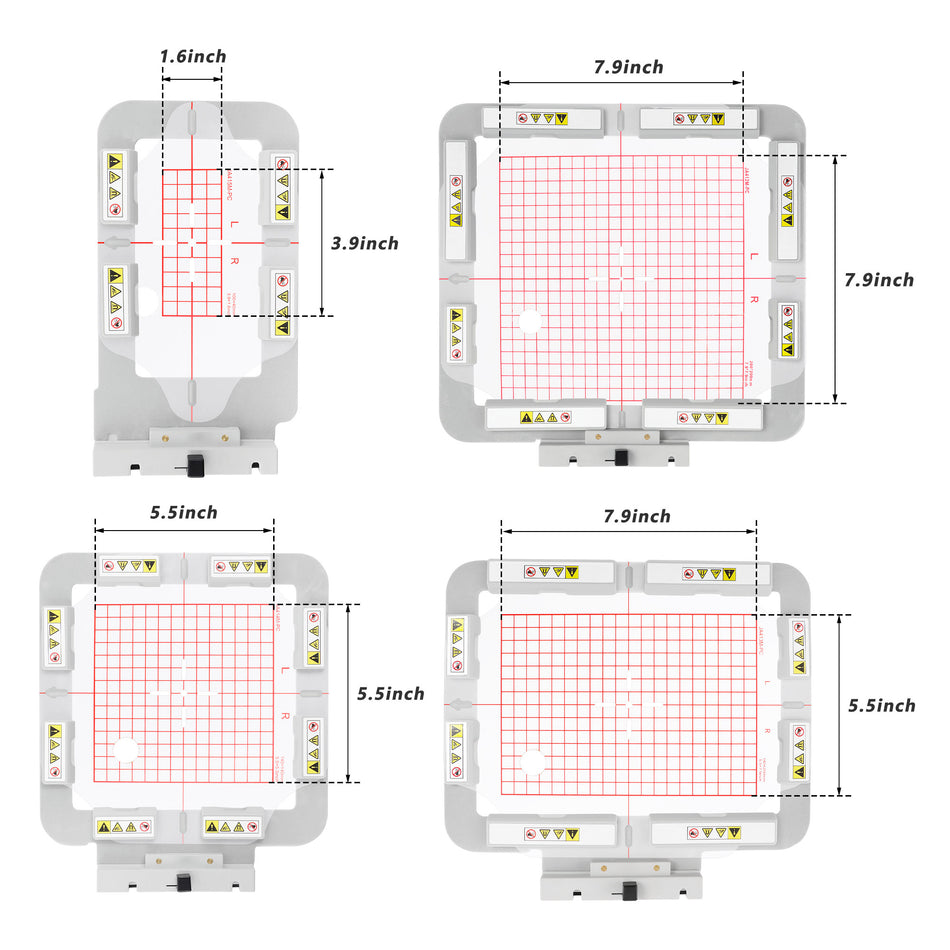 Magnetic hoop for Janome Memory Craft 400E, 450E,500E, 550E – Metal magnetic embroidery sash frame