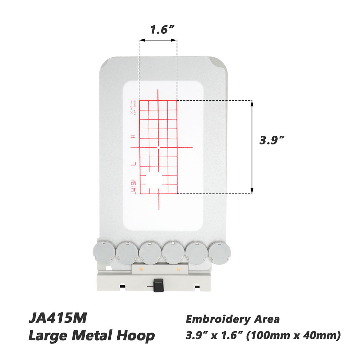 Magnetic Hoop for Elna eXpressive 830, 830L, 9500, 9600 Haute Couture | Metal Magnet Embroidery Machine Sash Frame