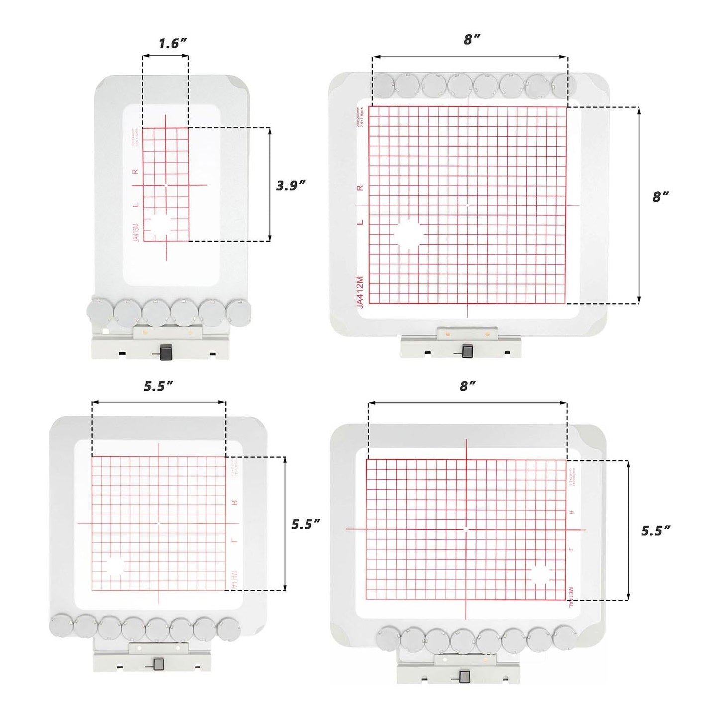 Magnetic Hoop for Elna eXpressive 830, 830L, 9500, 9600 Haute Couture | Metal Magnet Embroidery Machine Sash Frame
