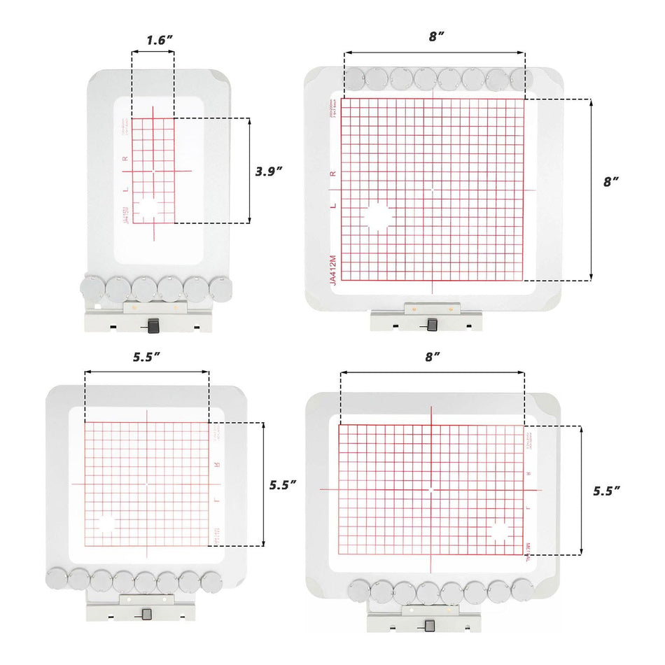 Magnetic Hoop for Janome Memory Craft 400E, 450E,500E, 550E, Metal Magnet Embroidery Machine Sash Frame