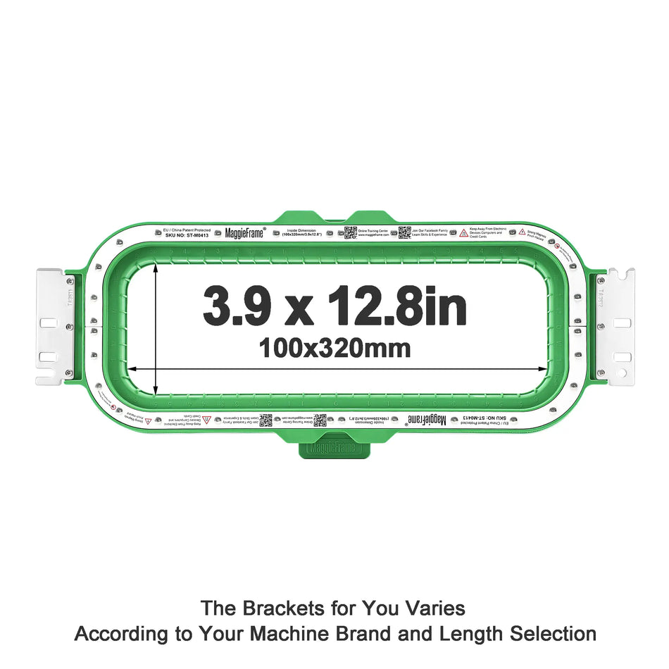 MaggieFrame Magnetic Hoop 100x320mm | 3.9"x12.8" for ZSK
