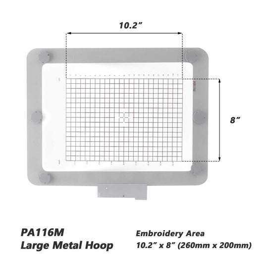 Magnetic Hoop for Husqvarna Viking Designer Epic, Diamond, Ruby, SAPPHIRE, SE, TOPAZ | Metal Magnet Embroidery Machine Sash Frame | 10.2x8"