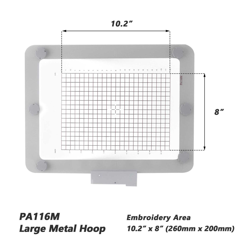 Magnetic Hoop for Husqvarna Viking Designer Epic, Diamond, Ruby, SAPPHIRE, SE, TOPAZ | Metal Magnet Embroidery Machine Sash Frame | 10.2x8"
