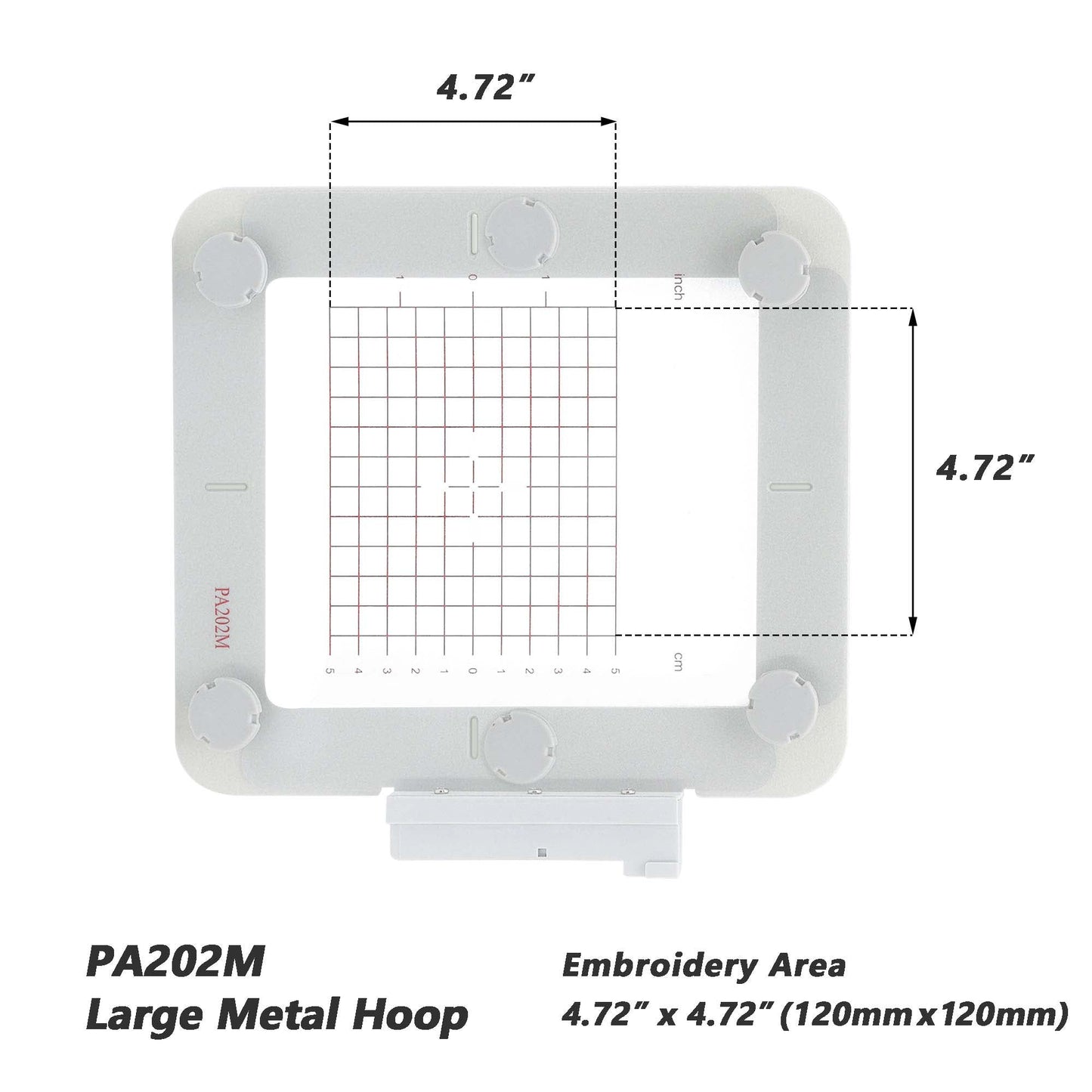 Magnetic Hoop for Pfaff Creative Sensation Vision | Metal Magnet Embroidery Machine Sash Frame | 4.7x4.7"
